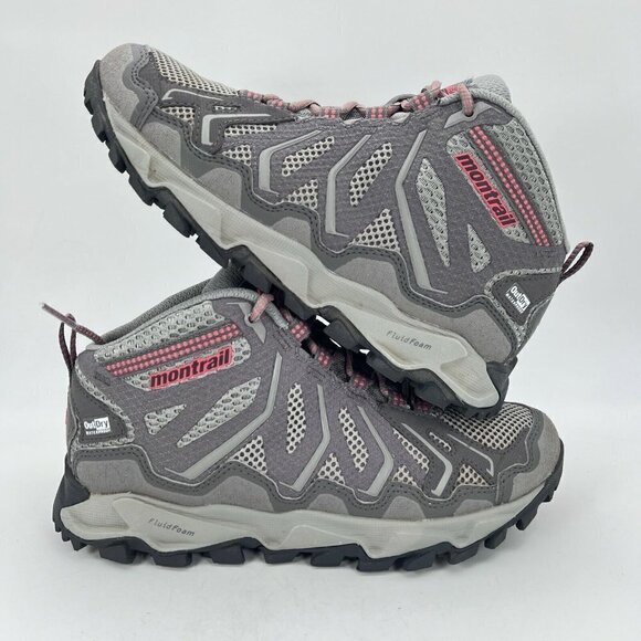 Montrail Fluid Guide Out Dry Waterproof Grey Red Women Boots GL2218-060 Size 7 - Picture 8 of 12